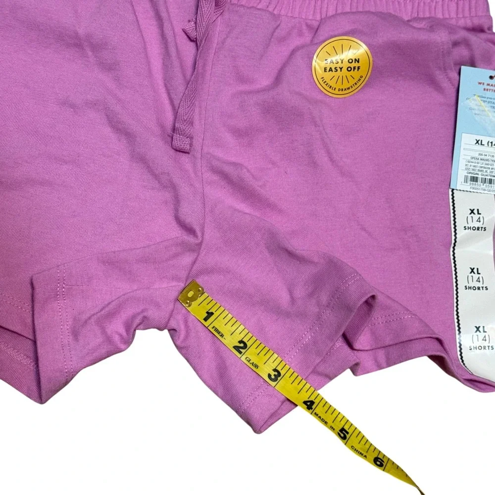 Cat & Jack Girls‎ XL 14 Knit Shorts Purple Cotton Blend New Casual Gym Cheer